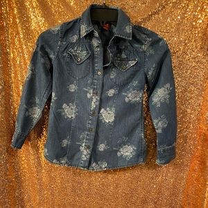 Jean long sleeve button down